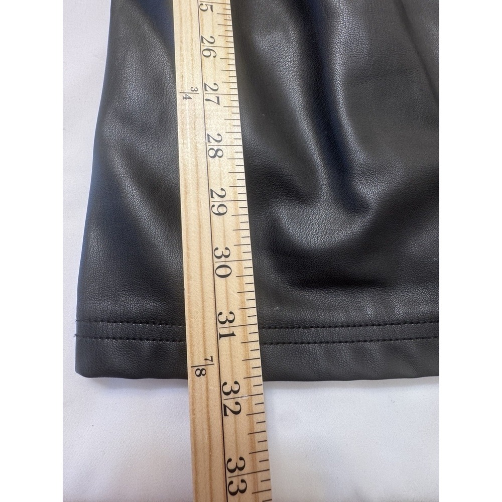 Abercrombie & Fitch Faux Vegan Leather Shirt Dress Belted‎ Shacket Medium - Picture 7 of 10